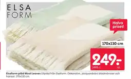 Rusta Elsaform pläd Wool Leaves erbjuda