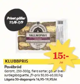 Hemköp Pavébröd erbjuda