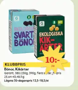 Hemköp Bönor, Kikärter erbjuda