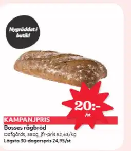 Hemköp KAMPANJPRIS Bosses rågbröd erbjuda