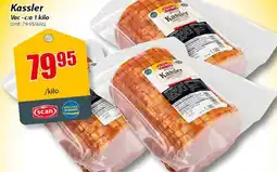 Extra Mjällby Stormarknad Kassler Vac-c:a 1 kilo (Jmf: 79:95/kilo) erbjuda