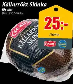 Extra Mjällby Stormarknad Källarrökt Skinka erbjuda