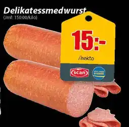 Extra Mjällby Stormarknad Delikatessmedwurst erbjuda