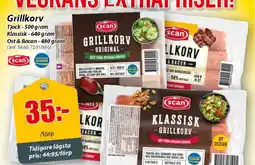 Extra Mjällby Stormarknad Grillkorv Tjock - 500 gram Klassisk - 640 gram erbjuda