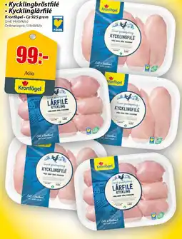 Extra Mjällby Stormarknad Kycklingbröstfilé • Kycklinglårfilé erbjuda