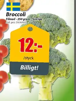 Extra Mjällby Stormarknad Broccoli Filmad erbjuda