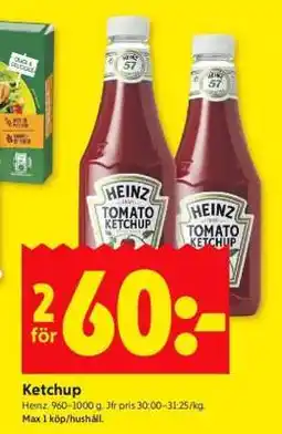 ICA Supermarket Ketchup erbjuda