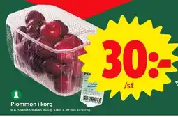 ICA Supermarket Plommon i korg erbjuda