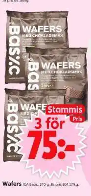 ICA Supermarket Wafers ICA Basic erbjuda