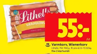 ICA Supermarket Varmkorv, Wienerkorv erbjuda