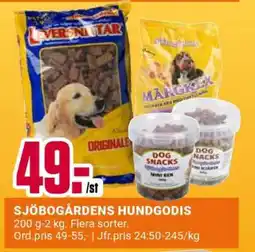 ÖoB SJÖBORGÅRDENS HUNDGODIS erbjuda