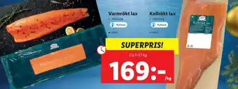 Lidl Varmrökt Lax, Kallrökt lax 1-1,1kg erbjuda