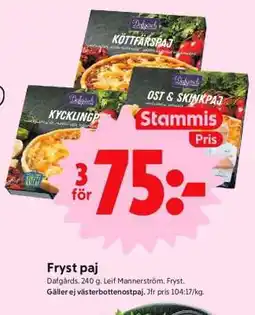 ICA Supermarket Fryst paj erbjuda