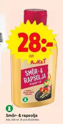 ICA Supermarket Smör- & rapsolja erbjuda