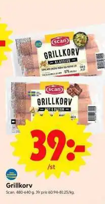 ICA Supermarket Grillkorv erbjuda