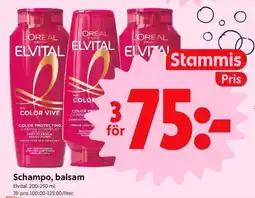 ICA Supermarket L'Oréal Elvital Color Vive Shampoo and Conditioner erbjuda