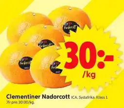 ICA Supermarket Clementiner Nadorcott erbjuda