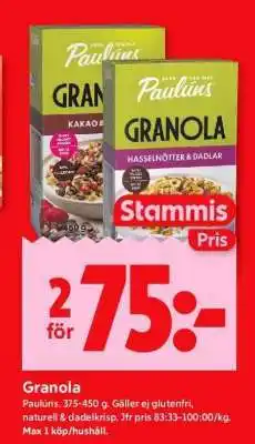 ICA Supermarket GRANOLA erbjuda