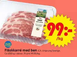 ICA Supermarket FLÄSKKARRÉ MED BEN erbjuda