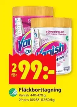ICA Supermarket Fläckborttagning Vanish erbjuda