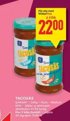 Willys Tacosås erbjuda