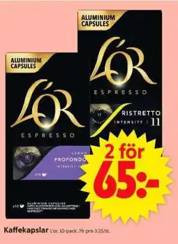 ICA Supermarket Kaffekapslar L'or erbjuda
