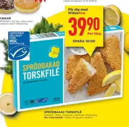 Willys SPRÖDBAKAD TORSKFILÉ erbjuda