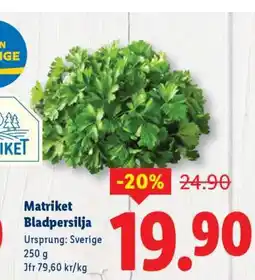 Lidl Matriket Bladpersilja erbjuda