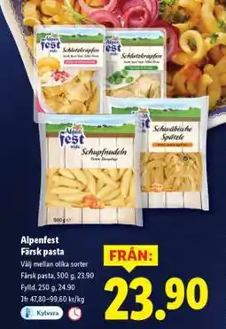 Lidl ALPENFEST Färsk pasta erbjuda