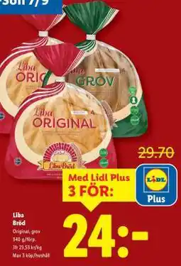 Lidl Liba bröd erbjuda