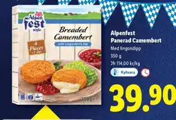 Lidl Alpenfest Panerad Camembert erbjuda