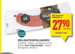 Willys DELIKATESSFALUKORV erbjuda