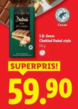 Lidl J.D. Gross Choklad Dubai style erbjuda