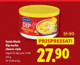 Lidl Santa Maria Dip nacho cheese style erbjuda