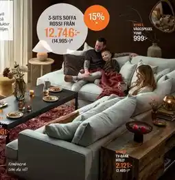 Mio 3-SITS SOFFA ROSSI erbjuda