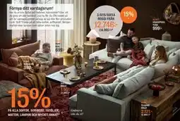 Mio 15% PÅ ALLA SOFFOR, SOFFBORD, FÅTÖLJER, MATTOR, LAMPOR OCH MYCKET ANNAT! erbjuda