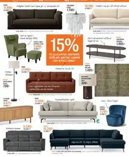 Mio 15% PÅ ALLA SOFFOR, SOFFBORD, FÅTÖLJER, MATTOR, LAMPOR OCH MYCKET ANNAT erbjuda