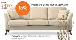 Mio 3-sits soffa Eden erbjuda