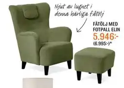 Mio FÅTÖLJ MED FOTPALL ELIN, SEK 5946 erbjuda