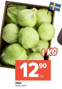 Coop Extra Vitkål, SEK 12.9 erbjuda