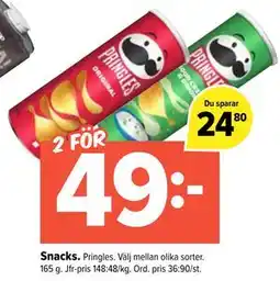 Coop Extra Pringles, SEK 49 erbjuda