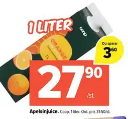 Coop Extra Apelsinjuice, SEK 27.9 erbjuda