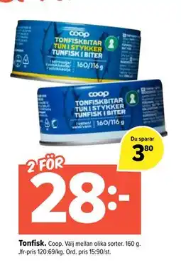 Coop Extra Tonfisk, SEK 28 erbjuda