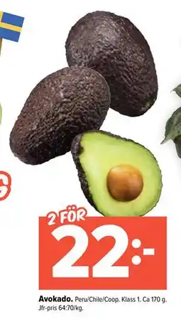 Coop Extra Avokado., SEK 22 erbjuda