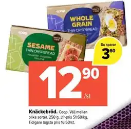 Coop Extra Knäckebröd, SEK 12.9 erbjuda