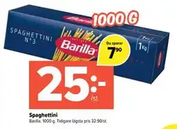 Coop Extra Spaghettini, SEK 25 erbjuda
