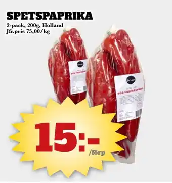 Bonum Matmarknad SPETSPAPRIKA erbjuda