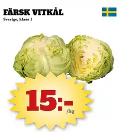 Bonum Matmarknad FÄRSK VITKÅL Sverige, klass 1 erbjuda
