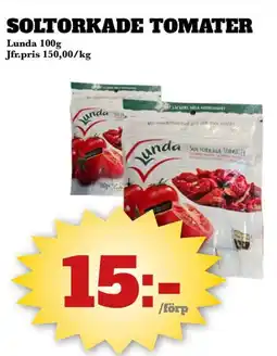 Bonum Matmarknad SOLTORKADE TOMATER erbjuda