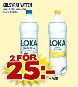 Bonum Matmarknad KOLSYRAT VATTEN erbjuda